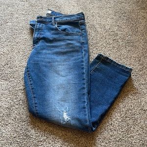 Sonoma Ripped Jeans, Blue Jeans, Straight Crop, Size: Women’s 10